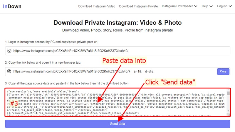 Paste data into input field number 3